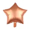 Novo Balão Metálico de Estrela de Cinco Pontas de 18 polegadas Balão de Filme de Alumínio Metal Fosco Balão de Decoração para Festa de Casamento