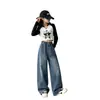 Jeans de primavera y otoño para niñas 2026 nuevos casuales estilo coreano simples ajustados de mezclilla con pierna curva modernos
