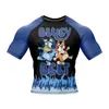 2025 Nueva Camiseta Estampada Digitalmente Impresa en 3D para Hombre Ajustada de Manga Corta Secado Rápido Top Deportivo para Fitness