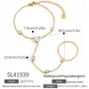 Pulseira de Aço Inoxidável Cruzada Fashionável Tendência Estilo Ins Corrente para Dorso da Mão Cravejada com Zircônia Banhada a Ouro 18K Real À Prova d'Água Resistente à Descoloração Joia para Mão