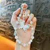 Cadena de Teléfono Móvil Creativa de Mariposa de Cristal con Cuentas Llavero Exquisito Accesorio para Bolsos Colgante para Funda de Teléfono Móvil Pequeño Regalo Venta al por Mayor