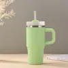 Copo de Carro 14oz Copo com Alça Copo Portátil de Carro com Canudo Copo de Gelo Copo Térmico Copo de Água 304 Portátil