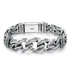 Pulsera de Plata Tailandesa Xiangxu Plateada Nueva Texturizada con Mantra de Seis Caracteres para Hombre, Empalme Personalizado y Estable, Pulsera Retro para Hombre