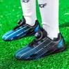 Chuteiras de grama para meninos no atacado, novo modelo de chuteiras de futebol rotativas para treinamento de estudantes infantis, sapatos únicos para meninas para exportação transfronteiriça