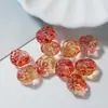 Cuentas Esmaltadas Degradadas con Agujeros, Accesorios de Camelia Coloridos Transparentes, Cadenas Coloridas de Teléfono Móvil de Rosa, Joyería de Cuentas