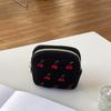 Sizawa/Bolsa de Armazenamento de Joias Bolsa Cosmética Portátil Multifuncional Porta-moedas Cereja Bolsa de Armazenamento de Absorventes