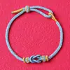 Pulseira Semiacabada Tecida à Mão, Joia Dourada Usável, Contas, Presente de Dia dos Namorados Chinês para Melhor Amigo/Casal