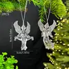 Árbol de Navidad 2024 Copo de Nieve Decorativo Escena Fantástica Decoraciones Festivas Acrílico Transparente Copo de Nieve Adornos Colgantes para Regalo