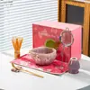 Tazón de Matcha de Corazón Cerámico con Pico Juego de Té Matcha Japonés Juego de 7 Piezas Tazón Batidor de Té Caja de Regalo Suministro Exclusivo Transfronterizo