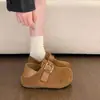 Zapatos Birkenstock de suela gruesa con tacón oculto completamente cerrados para mujer 2026 nuevos mocasines slip-on de otoño zapatos individuales retro Birkenstock