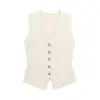 Exportación Transfronteriza Ropa de Mujer Verano 2025 Traje de Chaleco de Punto + Falda de Empalme para Mujer B65019/8