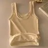 Chaleco Cálido de Terciopelo Plus con Hombros Anchos para Mujer con Almohadillas en el Pecho, Sujetador Incorporado Espalda Descubierta, Top Sexy Versátil Popular para Damas