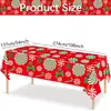 Nuevo Mantel Temático Fiesta de Navidad Rojo Papá Noel Alce Decoración Festiva Infantil Mantel Desechable