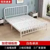 Cama matrimonial de hierro forjado estilo europeo de 1.8 m para uso doméstico, viviendas de alquiler, cama económica reforzada y engrosada de 1 m, cama para niños de 1.5 m