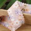 Dentes de flor de ameixa de dupla face impressos Ribbon Bow DIY Acessórios para o cabelo Roupas Chapéu de palha Presente Decoração de flores Cinto de renda