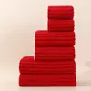Juego de seis piezas de toalla de mano y toalla de baño transfronterizo, forro polar de coral, secado rápido, absorbente, para lavar la cara, bañarse y belleza, juego de toallas de regalo de comercio exterior