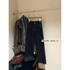 Jeans de pierna ancha estrecha holgados adelgazantes de estilo de lujo ligero elástico en cuatro direcciones Su Xinlan/YOUMO 95292-1