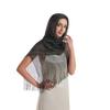 Lenço de Cabeça de Poliéster Viscose Estilo Novo Primavera Verão Outono 2026 com Franjas Brilhantes Lenço de Cabeça Liso