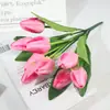 9 ramos de tulipanes artificiales para paisajismo, vegetación, arreglos florales, decoración del hogar, bodas y hoteles