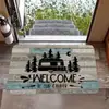 Nueva alfombrilla de suelo estilo americano transfronteriza para entrada, resistente a la suciedad, fácil de mantener, resistente al desgaste, alfombrilla decorativa para baño en stock