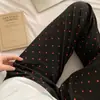 Pantalones de pijama de dibujos animados para mujer, ropa de calle de verano y otoño, con aire acondicionado para el hogar, holgados e informales, estilo coreano para niños.