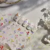 Adesivos Tomoni Finos e Resistentes para Nail Art Romântica, Curativa, de Primavera, Novas Tulipas, Borboletas, Joias, Adesivos de Unha Feitos à Mão
