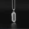 Novo Estilo Japonês e Coreano Colar Oval Cravejado de Diamantes Estilo Chanel Feminino Luxo Leve Nicho Alta Qualidade Alongado Gota de Óleo Corrente para Roupas Pingente