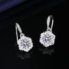 Novos Brincos de Floco de Neve Estrelados de Alta Qualidade e Mais Vendidos no Estilo Coreano para Mulheres, Elegantes na Moda, Brincos e Brincos de Qualidade Exquisita