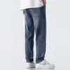 Jeans Masculino Leve de Cor Clara, Corte Solto, Calças Casuais Masculinas Finas, Calças Retas Elásticas, Novidade Verão 2026
