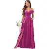 2026 Nuevo Vestido de Noche Amazon Vestido de Dama de Honor Transfronterizo Europeo y Americano Vestido Largo sin Tirantes Color Sólido Vestido de Noche para Banquete