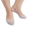 Calcetines de Encaje para Mujer de Media Planta con Tira Antideslizantes de Verano Transpirables Sin Talón Invisibles Calcetines de Barco Almohadillas para el Antepié Almohadillas para el Pie