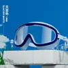 Gafas de Natación con Hebilla, Impermeables, Antivaho, Alta Definición, Gafas de Natación Profesionales para Niños con Marco Grande, Set de Buceo, Gorro de Natación Ultra Claro de Gran Ángulo