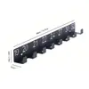 Rack Organizador de Chaves Transfronteiriço, Rack Portátil para Armazenamento Doméstico Montado na Parede, Gancho Digital Preto para Parede de Entrada