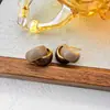 Pendientes de Trébol de Cuatro Hojas Maillard de Aguja de Plata Estilo Hong Kong Retro Elegantes Pendientes para el Trabajo Moda Femenina Lujo Ligero Pendientes de Gama Alta