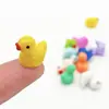 Mini Pato Simulación Resina Animal Pequeño Dibujos Animados Accesorios para el Cabello Hecho a Mano DIY Accesorios de Pegamento de Crema Pequeños Adornos Estéreo