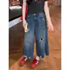 Jeans Rectos Vintage Rasgados de Cintura Alta para Mujer, Estilo Delgado de Verano, Tallas Grandes de Corte Holgado, Pantalones de Pierna Ancha Adelgazantes y Elegantes