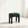 Cadeira de jantar usada em madeira maciça, banquinho de chá para casa, banquinho de restaurante, banquinho baixo pequeno de designer para pousada e hotel, cadeira de mesa de jantar em couro genuíno
