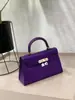 Bolso Kelly de Alta Gama con Hebilla Plateada y Estampado de Palma 2026 Nueva Moda para Mujer Segunda Generación Mini Bolso de Mano Bolso Cruzado para Hombro