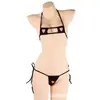 Conjunto de Lencería Bikini Sexy con Tirantes para Mujer, Tanga Tentadora, Estilo Puro Deseo V122