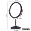 Espejo de Princesa Retro Color Oro Rosa Doble Cara Magnificador Espejo de Belleza Escritorio para el Hogar Giratorio con Forma de Corazón Espejo de Tocador Dormitorio de Estudiante