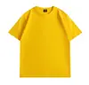 Camiseta de Color Sólido con Cuello Redondo Estampada con Logo Publicidad Camisa Cultural Algodón Puro Hombro Caído Cuello Redondo Manga Corta Ropa de Trabajo Uniforme de Clase DIY