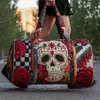 Nova marca independente TEMU Amazon bolsa de viagem de algodão acolchoado, bolsa de yoga feminina estampada da moda, bolsa de mão