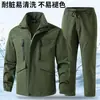 Conjunto de Ropa de Trabajo para Hombre de Primavera y Otoño, Chaqueta Transpirable y Duradera, Ropa de Trabajo de Protección Laboral, Ropa de Montañismo, Ropa Táctica para Deportes al Aire Libre, Transfronterizo