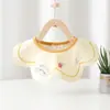 Toalla Antideslizante para Bebé Babero de Bebé Algodón Puro Anti-Escupitajo Bolsa Giratoria Impermeable Antideslizante para Bebé Niña Bordada