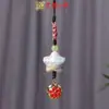 Tallado en Laca Lluvia de Meteoros Flor de Estrella Bola Cadena para Teléfono Móvil Llavero Mochila de Pareja Artesanías de Madera Colgante Decorativo