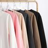 Sudadera de Moda de Algodón Puro de Color Sólido para Hombre, Marca Trendy de 320g para Primavera y Otoño, Casual con Puños Acanalados, Sudadera Holgada de Manga Larga