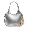 Bolsa de Mão Balde Popular Simples Retrô Textura de Couro Brilhante de Alta Qualidade Versátil Estilo Ocidental Bolsa de Ombro Transversal para o Dia a Dia para Mulheres
