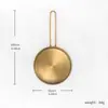 ¡Wow! Juego de Tazas y Cucharas Medidoras de Acero Inoxidable, Cuchara Medidora para Condimentos, Juego para Hornear Dorado con Recubrimiento de Titanio, Taza Medidora con Escala