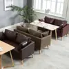 Tienda de Ropa Vieja Retro Sofá de Cuero Pequeño Exhibidor Doméstico Accesorios para Sesiones de Fotos de Hotel Sofá de Tres Plazas Sofá de Cuero de Belleza
