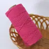 Cuerda de Algodón Hilado con Alma Colorida de 3 mm Material para Bolso Tejido DIY Hecho a Mano Cuerda de Algodón para Tapicería Cuerda Decorativa Colorida Venta al por Mayor